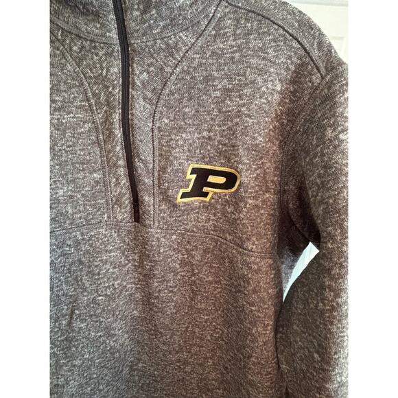 Antigua Purdue Boilermakers Gray 1/4 Zip Pullover Sweater Men’s Large - Picture 2 of 11